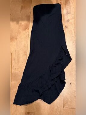 Free People Black Ruffle Dress